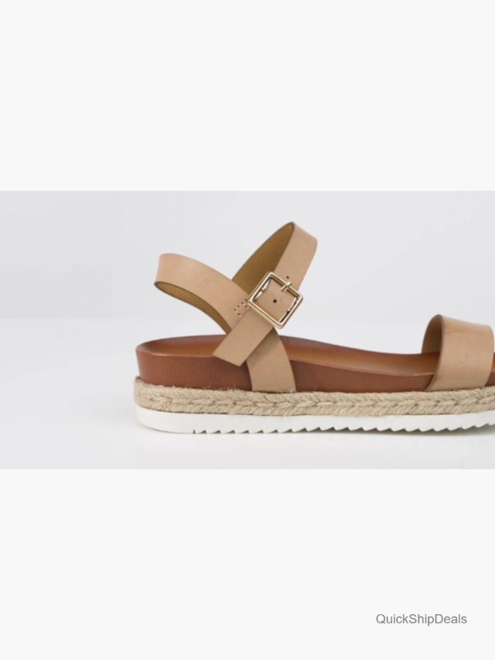 Open Toe Ankle Strap Espadrille Platform Wedge Sandals - Picture 7 of 7